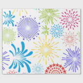 カラフル抽象芸術花火 ラッピングペーパー (フラット)