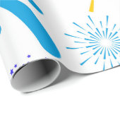 カラフル抽象芸術花火 ラッピングペーパー (ロールコーナー)