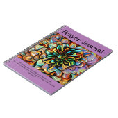 カラフル抽象芸術花祈りの言葉雑誌 ノートブック (左側)