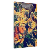 カラフル抽象芸術花自然オリジナル芸術 クリップボード (右)