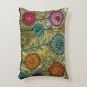 カラフル抽象芸術花装飾用クッション アクセントクッション (正面(垂直))