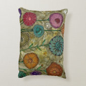 カラフル抽象芸術花装飾用クッション アクセントクッション (裏面(縦))