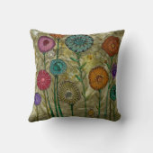 カラフル抽象芸術花装飾用クッション クッション (裏面)