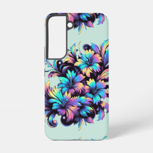 カラフル抽象芸術花電話ケース SAMSUNG GALAXY S22ケース
