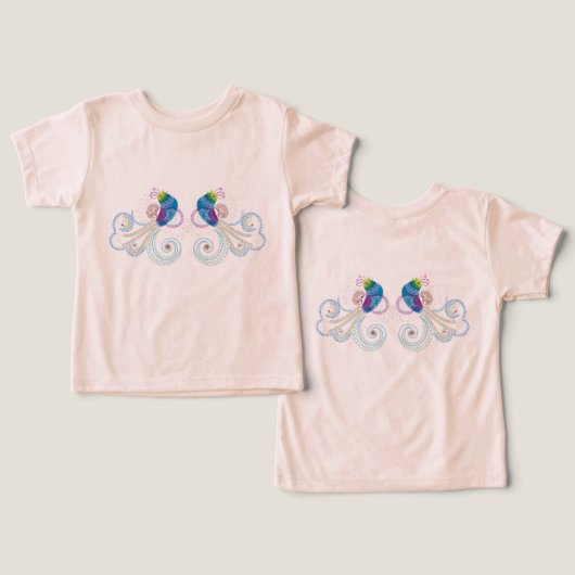 カラフル抽象芸術華美鳥2 (デザイン正面&裏面)