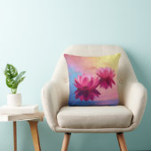 カラフル抽象芸術蓮の花 クッション (椅子)