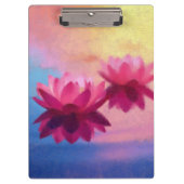 カラフル抽象芸術蓮の花 クリップボード (正面)