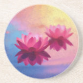 カラフル抽象芸術蓮の花 コースター (正面)