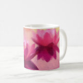 カラフル抽象芸術蓮の花 コーヒーマグカップ (正面右)