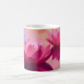 カラフル抽象芸術蓮の花 コーヒーマグカップ (中央)
