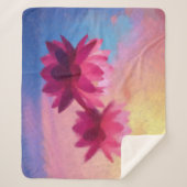 カラフル抽象芸術蓮の花 シェルパブランケット (正面)