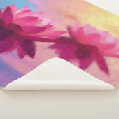 カラフル抽象芸術蓮の花 シェルパブランケット (3/4)