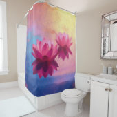 カラフル抽象芸術蓮の花 シャワーカーテン (インサイチュ)