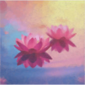 カラフル抽象芸術蓮の花 シール (正面)