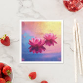 カラフル抽象芸術蓮の花 スタンダードカクテルナプキン (インサイチュ)