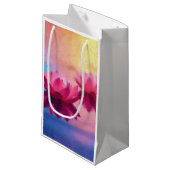 カラフル抽象芸術蓮の花 スモールペーパーバッグ (正面アングル)