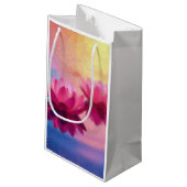 カラフル抽象芸術蓮の花 スモールペーパーバッグ (裏面アングル)