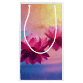 カラフル抽象芸術蓮の花 スモールペーパーバッグ (正面)