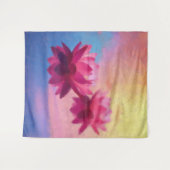 カラフル抽象芸術蓮の花 タペストリー (正面(横))