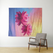 カラフル抽象芸術蓮の花 タペストリー (インサイチュ(横))