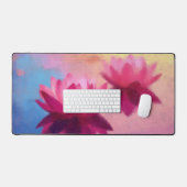 カラフル抽象芸術蓮の花 デスクマット (キーボード&マウス)
