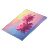 カラフル抽象芸術蓮の花 ノートパッド (アングル)