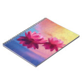 カラフル抽象芸術蓮の花 ノートブック (左側)