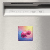 カラフル抽象芸術蓮の花 マグネット (インサイチュ (食洗機))