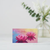 カラフル抽象芸術蓮の花 名刺 (スタンド正面)