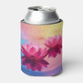 カラフル抽象芸術蓮の花 缶クーラー (缶正面)