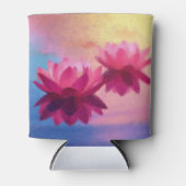 カラフル抽象芸術蓮の花 缶クーラー (正面)