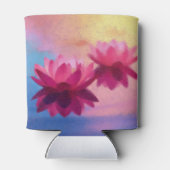 カラフル抽象芸術蓮の花 缶クーラー (裏面)