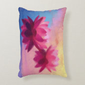 カラフル抽象芸術蓮モダン花 アクセントクッション (正面(垂直))