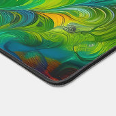 カラフル抽象芸術虹の渦巻き デスクマット (コーナー)