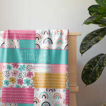 カラフル抽象芸術虹の花パッチワーク