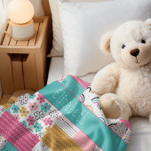 カラフル抽象芸術虹の花パッチワーク シェルパブランケット