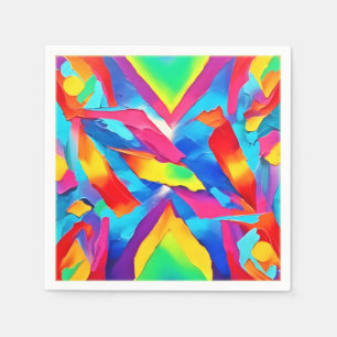 カラフル抽象芸術表現主義アート スタンダードカクテルナプキン