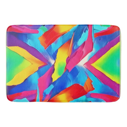 カラフル抽象芸術表現主義アート バスマット (正面)
