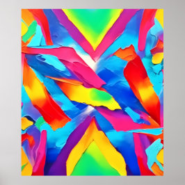 カラフル抽象芸術表現主義アート ポスター