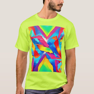 カラフル抽象芸術表現主義アート Tシャツ