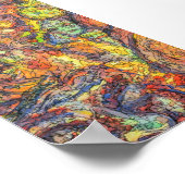 カラフル抽象芸術表現主義絵画のポスター ポスター (角)