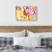 カラフル抽象芸術表現主義絵画の キャンバスプリント (インサイチュ (寝室))