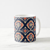 カラフル抽象芸術装飾模様 コーヒーマグカップ (正面右)