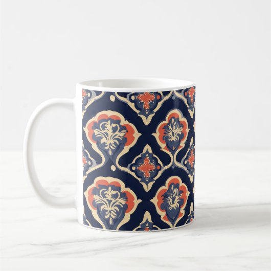 カラフル抽象芸術装飾模様 コーヒーマグカップ (左)