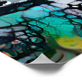 カラフル抽象芸術象ポスター ポスター (角)