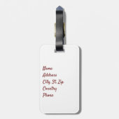 カラフル抽象芸術象 ラゲッジタグ (裏面縦)