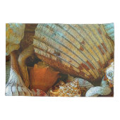 カラフル抽象芸術貝類パターン 枕カバー (裏面-左)