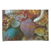 カラフル抽象芸術貝類パターン 枕カバー (正面右)