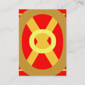 カラフル抽象芸術赤い黄色の円 名刺 (裏面)