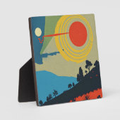 カラフル抽象芸術造園美術 フォトプラーク (正面)